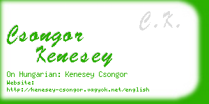 csongor kenesey business card